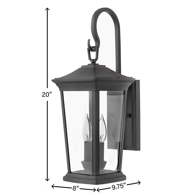 Bromley 2-Light Outdoor Wall Lantern, 20" H x 8" W x 9.8" D