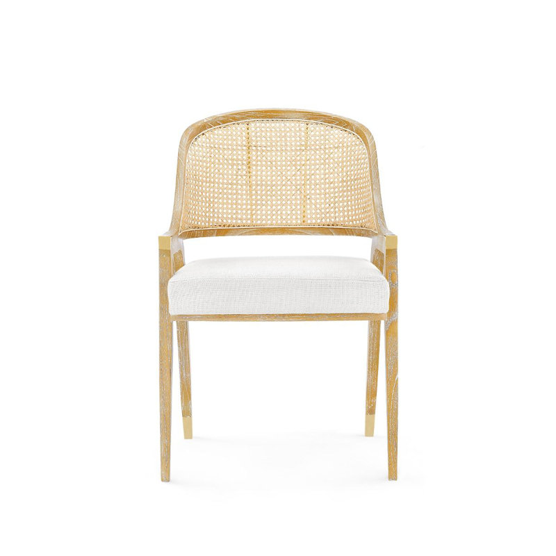 Edward Solid Wood Arm Chair, Brown