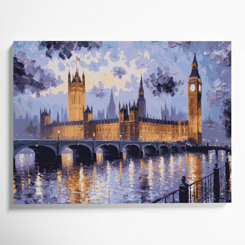 Art mural sur toile, villes, Londres, Royaume-Uni, H 11 po x l 14 po