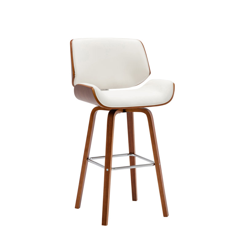 Swivel Bar Stool, White