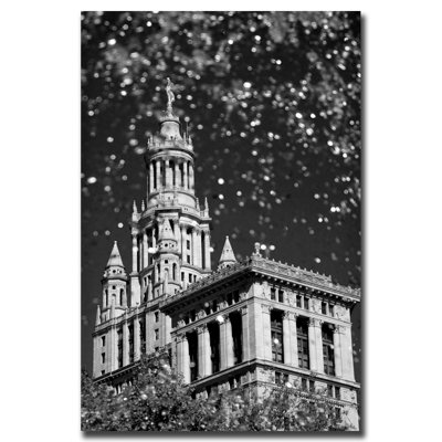 Waterfall over City Hall' by Yale Gurney Framed Photographic Print on Wrapped Canvas -  Trademark Fine Art, YG6693-C1624GG