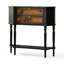 Console en bois massif noir et brun-133963238