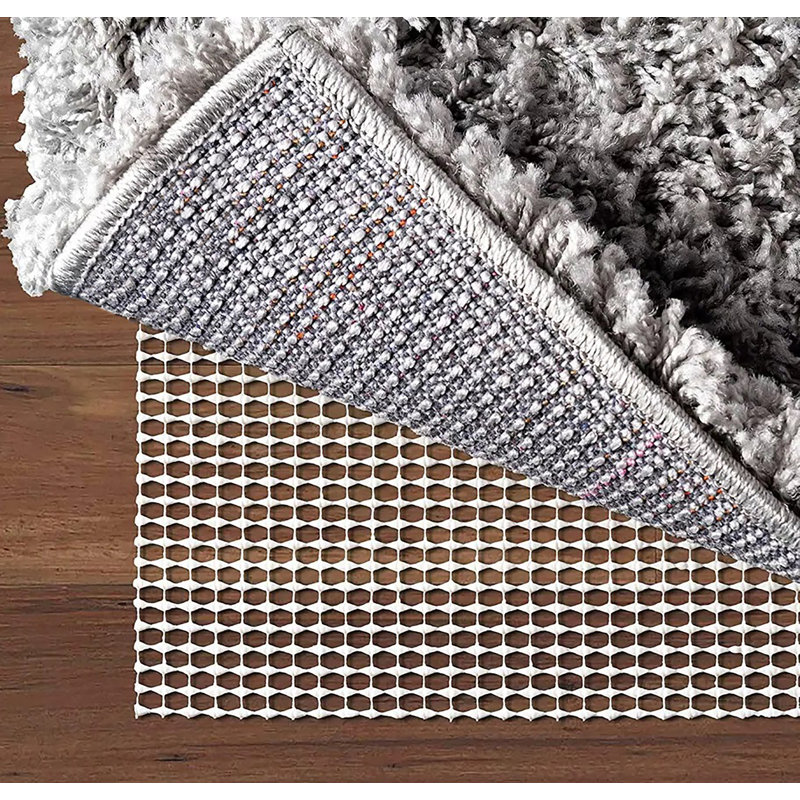 Sous-tapis beige antidérapant, Rectangle 6 pi x 11 pi