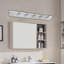 Luminaire de meuble-lavabo moderne à DEL en chrome 6 lumières Modern