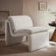 Fauteuil d'appoint rembourré sans accoudoirs Lume Boucle-106273818