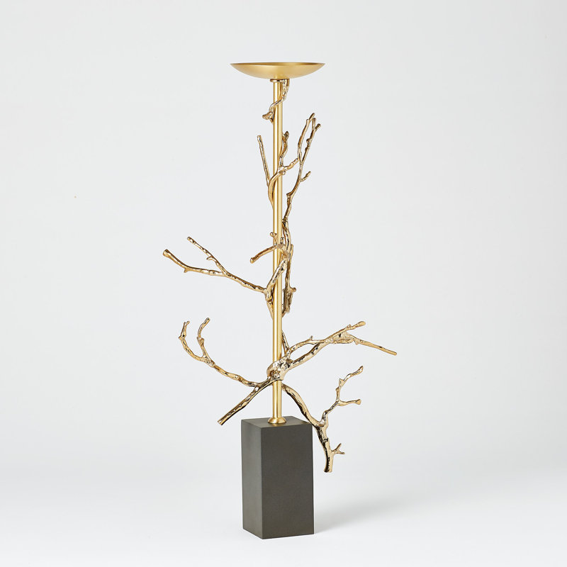 Twig C/H, 25'' H x 12'' W x 12'' D, Brass