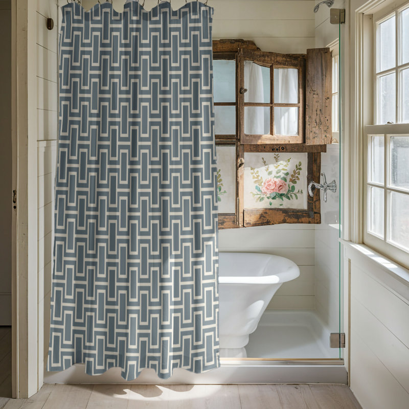 Floral Grace - Premium Shower Curtain, 74"H x 71"W