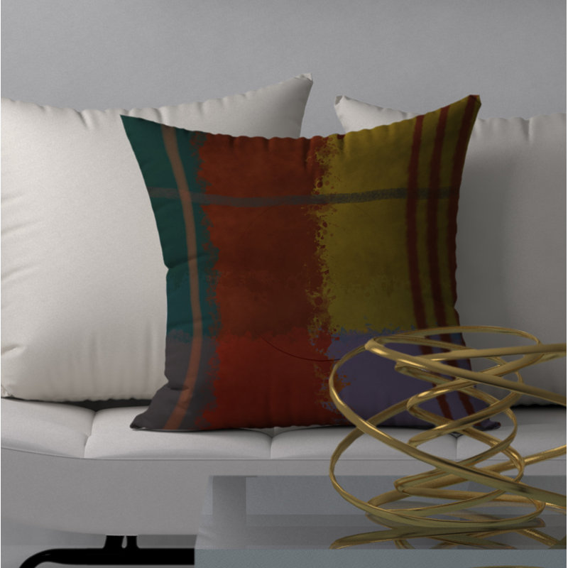Housse de coussin carrée à volants et insert, H 20 po x l 20 po