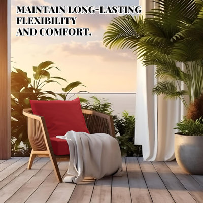 2 Set Outdoor Deep Seat Cushions 24x24x6 Inch, Replacement Patio Furniture Cushions with Backs