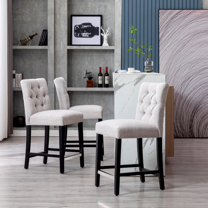 Tabouret de comptoir 24 po Wren, Gris clair