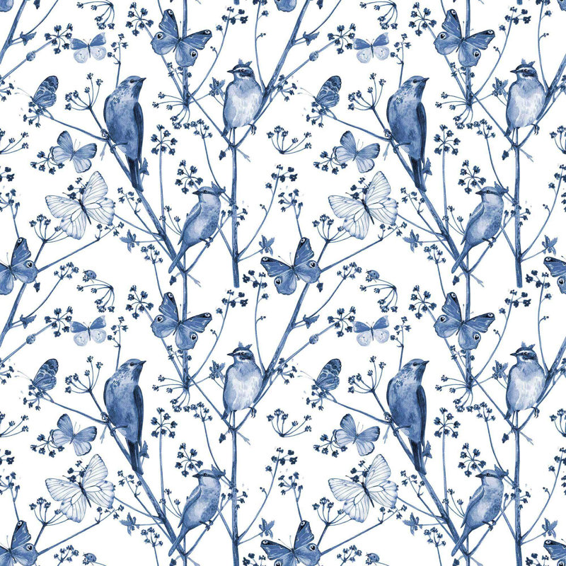 Panneau de papier peint adhésif 24 po Birds, L 48 po x l 24 po