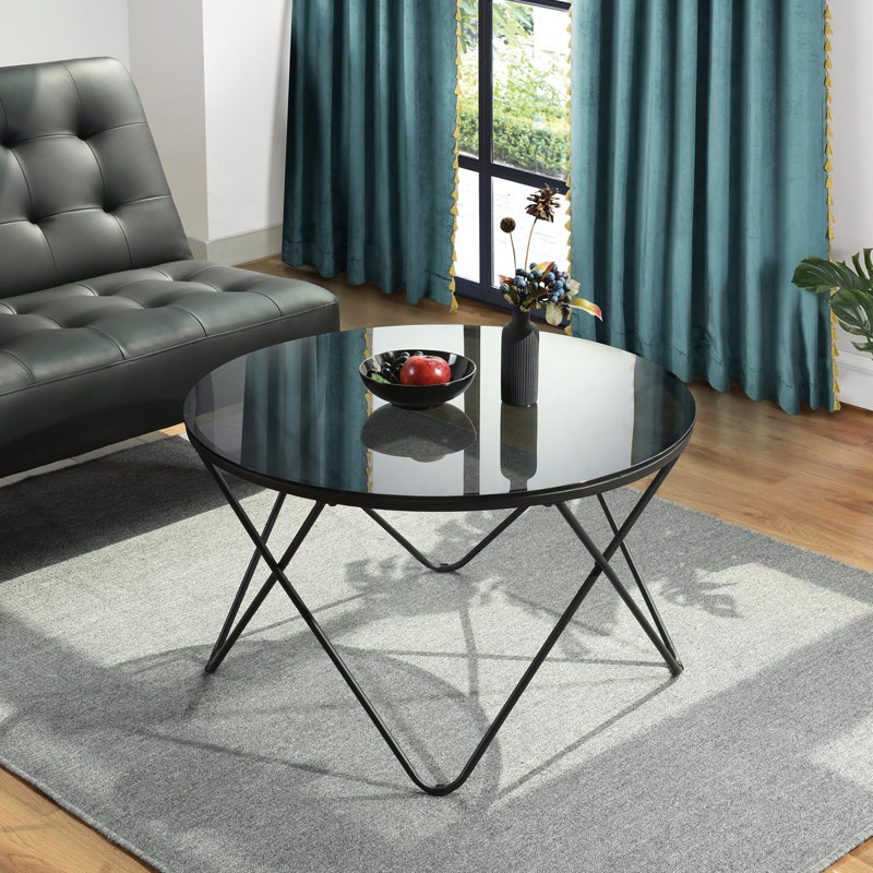 Afognak Cross Legs Coffee Table, 48" H x 80" W x 80" D