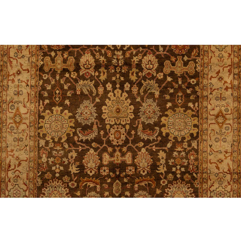 Tapis rouge / brun / beige de haute qualité