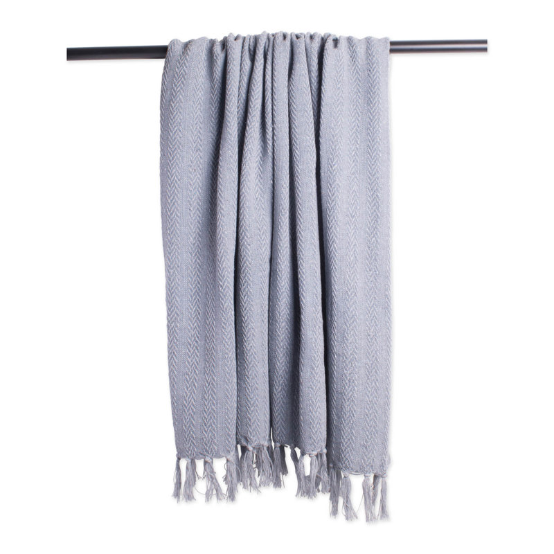 Jeté en coton Dll, Gris