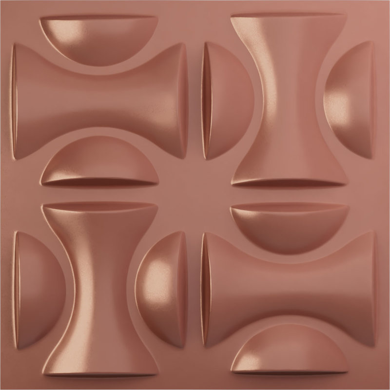 Panneau mural décoratif 3D York EnduraWall, Rose champagne métallique