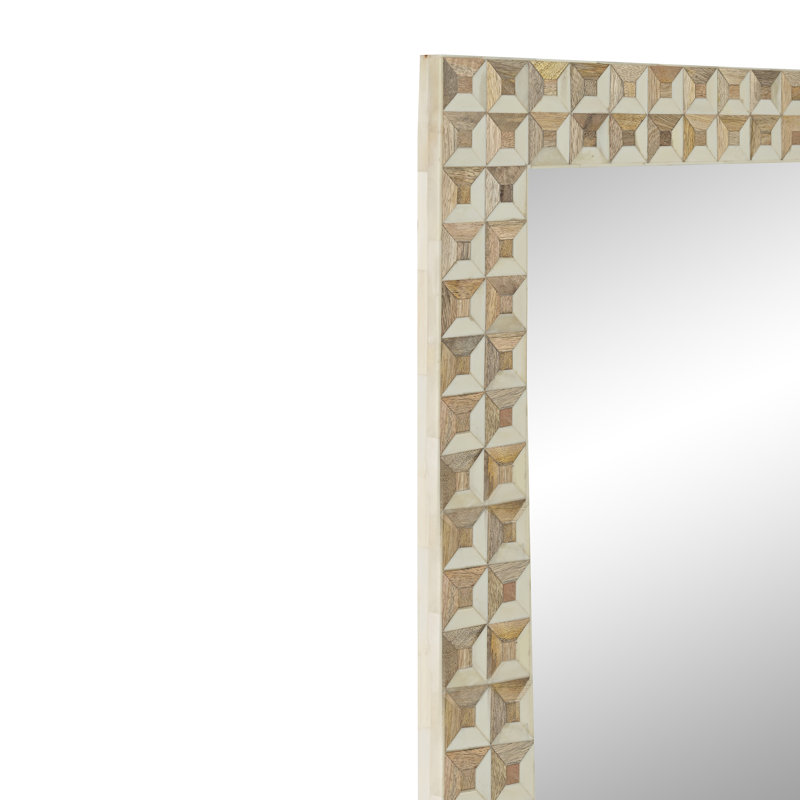 Annaleise Wood And Bone Rectangular Mirror