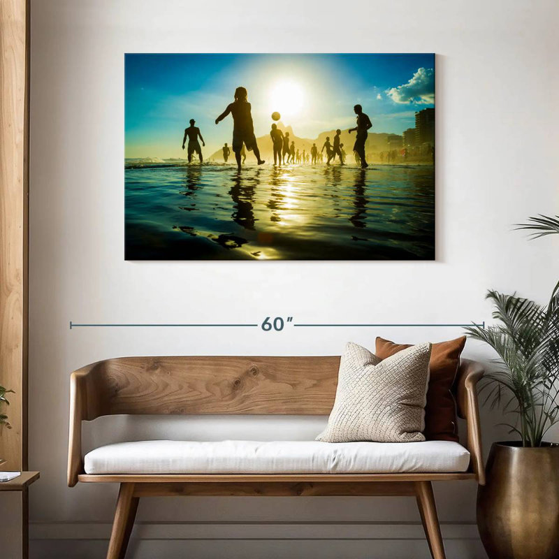 Coucher de soleil sur la plage de Sireci, H 30 po x l 45 po