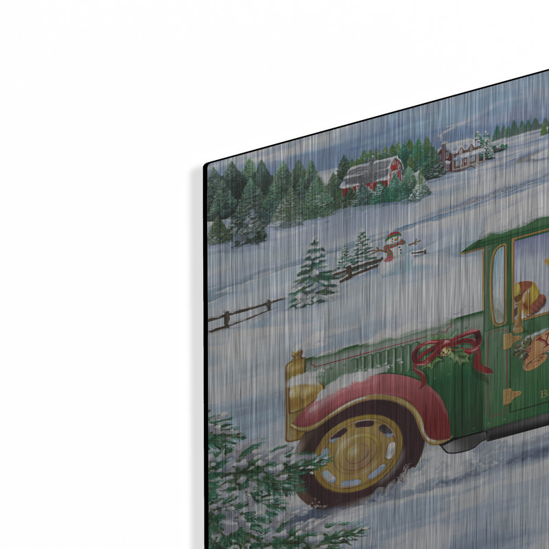 «Snowman Livraison» par Bigelow, illustrations en métal, H 16 po x l 24 po