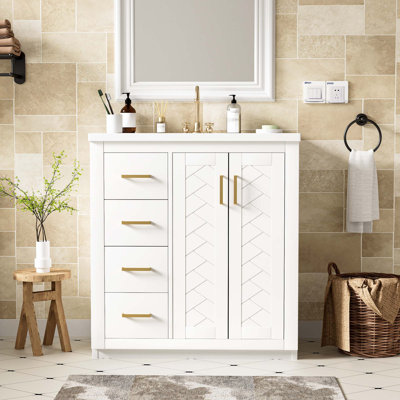 Meuble-lavabo 30 po avec lavabo en céramique