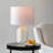 Srivatsa 21‘’ White Etched Ceramic Table Lamp with White Shade