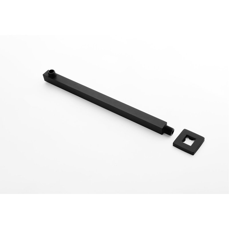 Laiton et douche en acier inoxydable noir mat pour salle de bain avec système de pluie