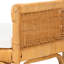 Banc moderne de style bohème moderne, bordures surélevées, une tablette ouverte, coussin rembourré en tissu rembourré en mousse amovible, ornements tissés, brun et blanc, largeur 48 po, profondeur 17,5 po, hauteur 26 po, style 23 lb
