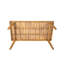 Table de salle à manger en bois 69 po avec capacité de 300 lb, plateau à lattes, couleur naturelle, idéale pour les rassemblements de jardin, capacité de surface facile à nettoyer.-586245709