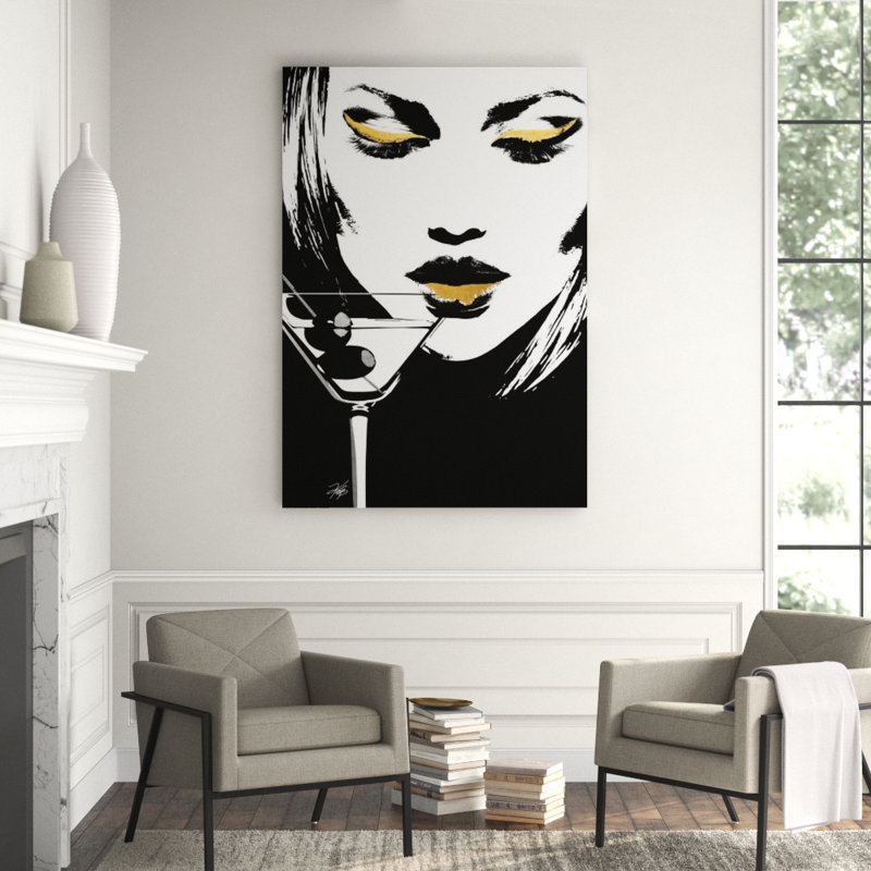Glam Rock V Painting by Kelli Ellis, 58" H x 40" W, Glass Coat