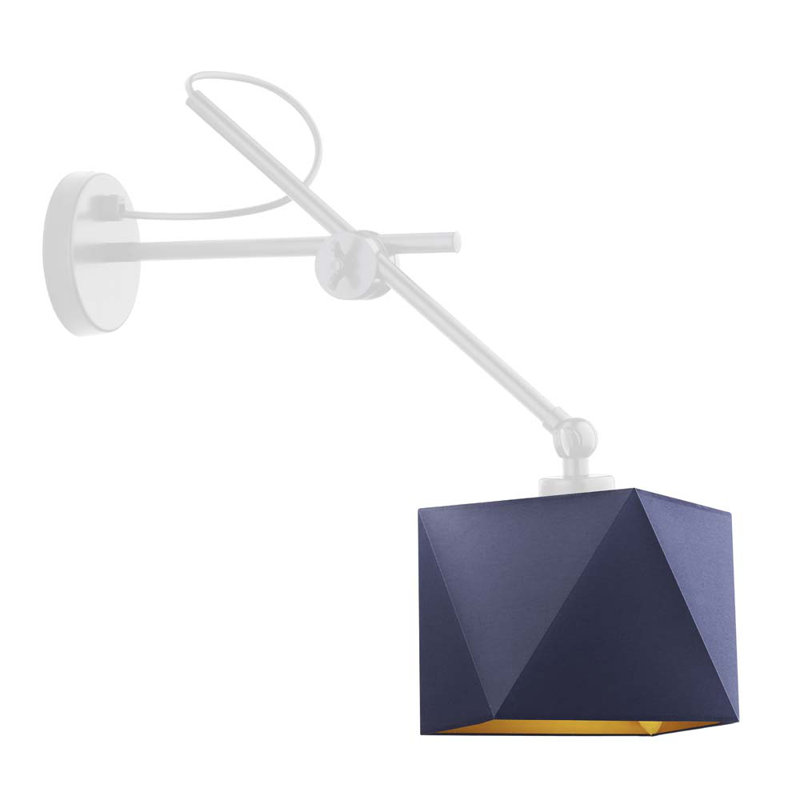 Tabarez Steel Swing Arm Sconce, Navy Blue