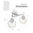 2-Light Bathroom Vanity Light With Water Ripple Globe Glass, Brushed Nickel-1498922883-1498923006-1498923007