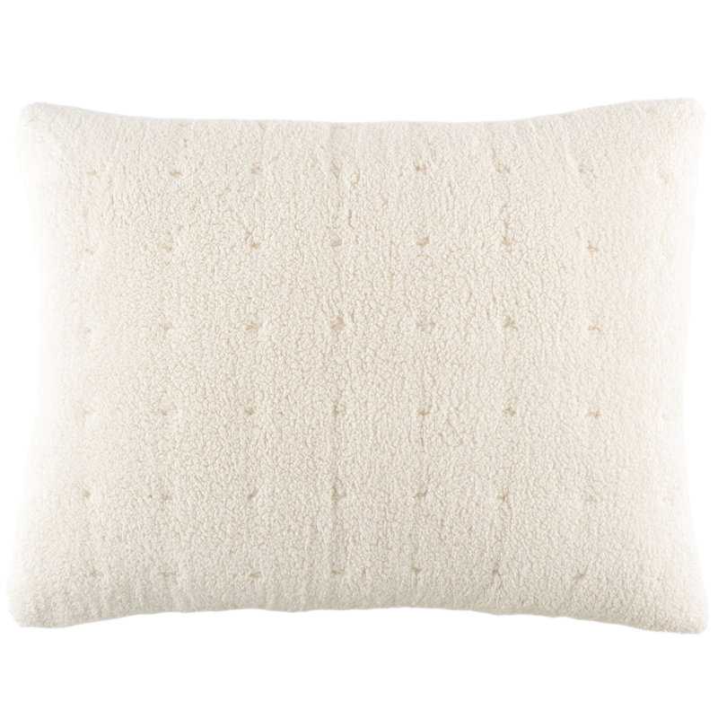 Marshmallow Fleece Puff Sham, Ivory, Pillow Cover Only - No Insert