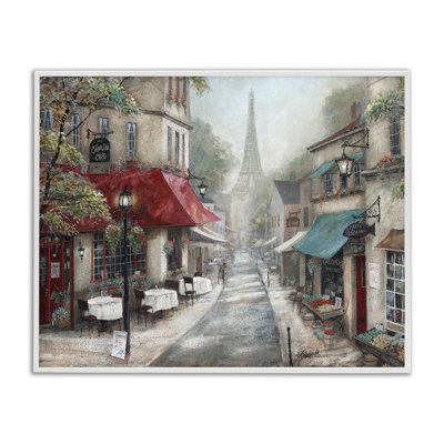 «Parisian City Street Street Traditional Bistro» par Ruane Manning - impression