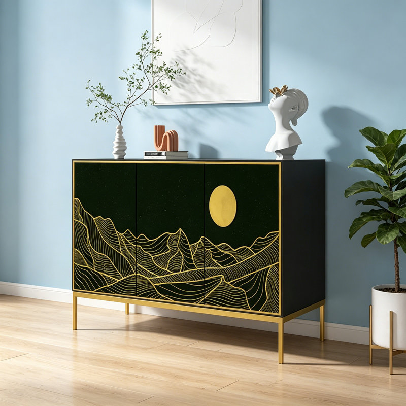 Solid Wood Living Room Storage Cabinet