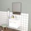 Meuble-lavabo 24 po avec lavabo et miroir, meuble-lavabo mural avec portes doubles, cadre en aluminium, charnières à fermeture douce, longues poignées en métal, lavabo en céramique-126528845