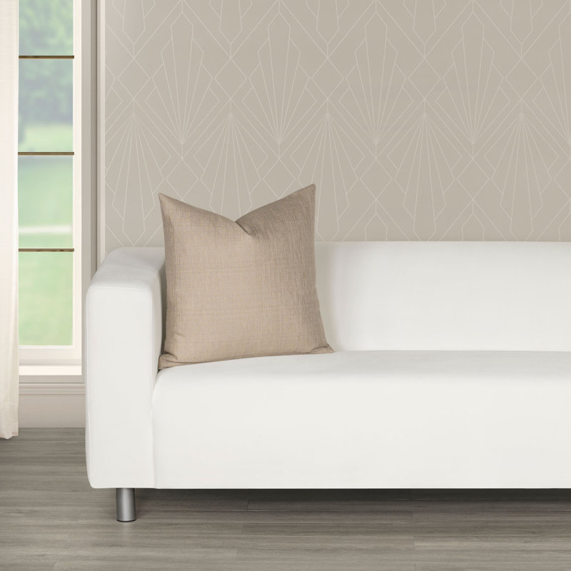 The Great Gatsby Linen Weave Throw Pillow Throw, Beige, 29" x 29"