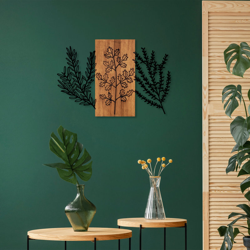 Farmhouse Plants & Flowers Wall Decor on Wood