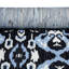 Tapis crocheté intérieur / extérieur noir / bleu Vera-59001528