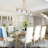 4-Lamp Golden Clear Glass Adjustable Iron Pendant Light