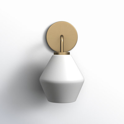 Rooks Single Light Glass Dimmable Armed Sconce