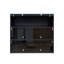 Armoire de rangement à chaussures en verre noir