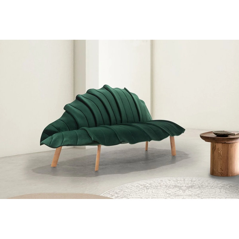 Sage Velvet Sofa, Deep Green