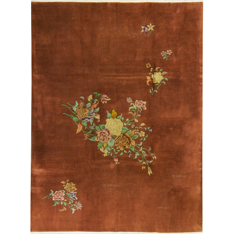 Hand-Knotted High-Quality Rust Area Rug