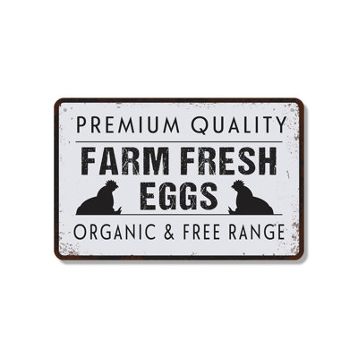Enseigne à poulailler Farm Fresh Eggs