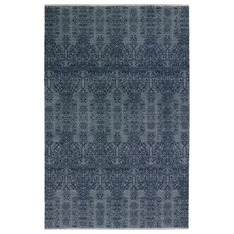 Tapis bleu foncé Kandiyohi, Rectangle de 10 pi x 14 pi