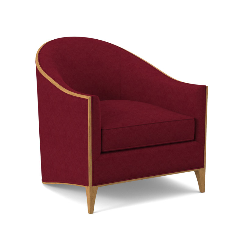 Atelier Barrel Chair, Amber, Margaret Lipstick Polyester Blend
