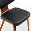 Ensemble de chaises de salle à manger de style Mid-Century et en bois, 2 pièces, noir