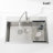 33" L handmade Drop-In Single Bowl Stainless Steel Kitchen Workstation Sink with Colander, Basket Strainer, Cutting Board, Dish Rack-113703039