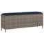 Banc de patio avec coussin en rotin de polyester 43,3 po x 11,8 po x 15,9 po-1673536925