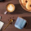 Ensemble de 4 tasses en grès émaillé bleu 4 pièces, 16 oz, four, transition de couleur cuite, tasses à café et à thé-124940706