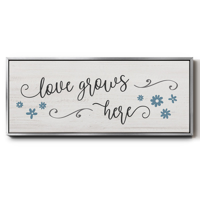«Love Grows Here», toile encadrée, H 8 po x l 20 po